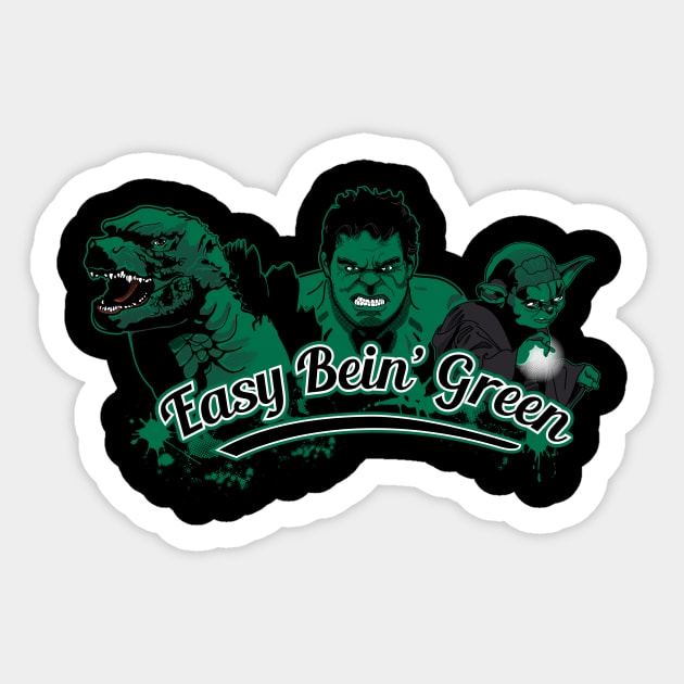 Easy Bein' Green Sticker by Heaze Tees